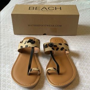 Leopard Sandal Beach by Matisse size 9